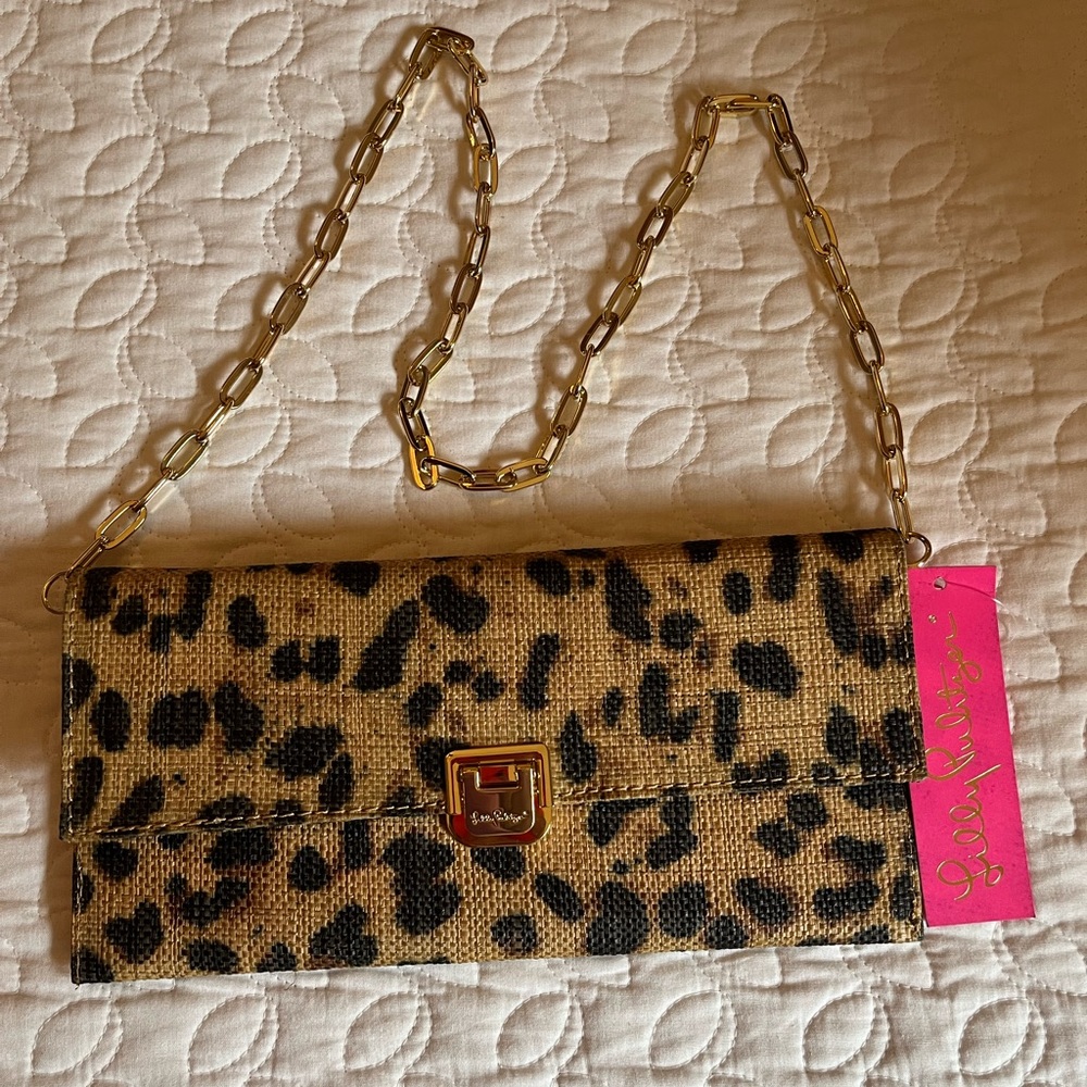 Lilly Pulitzer Abbott Leopard Clutch